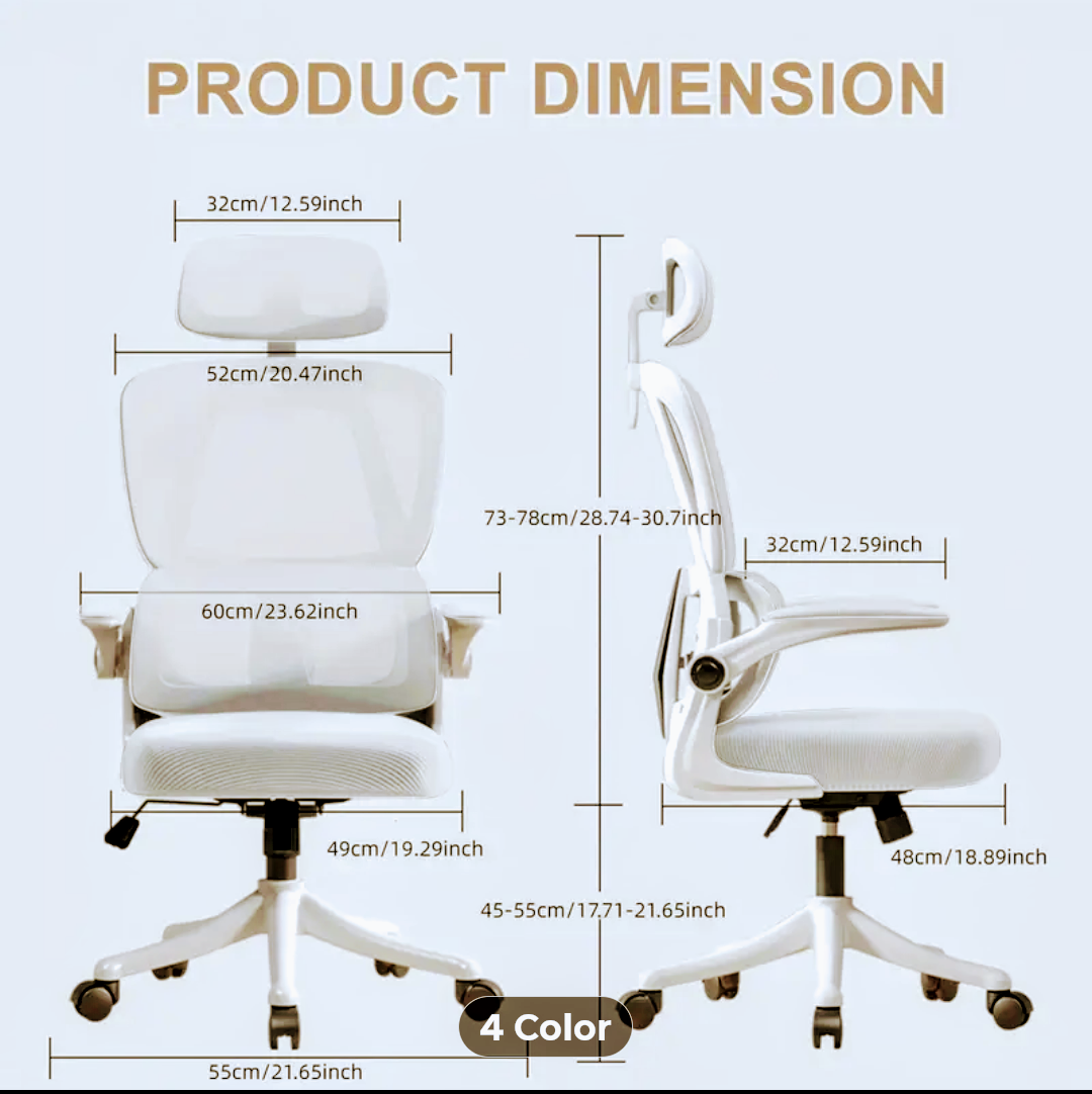 Ergonomic Office Chair with Adjustable Headrest - photo 3