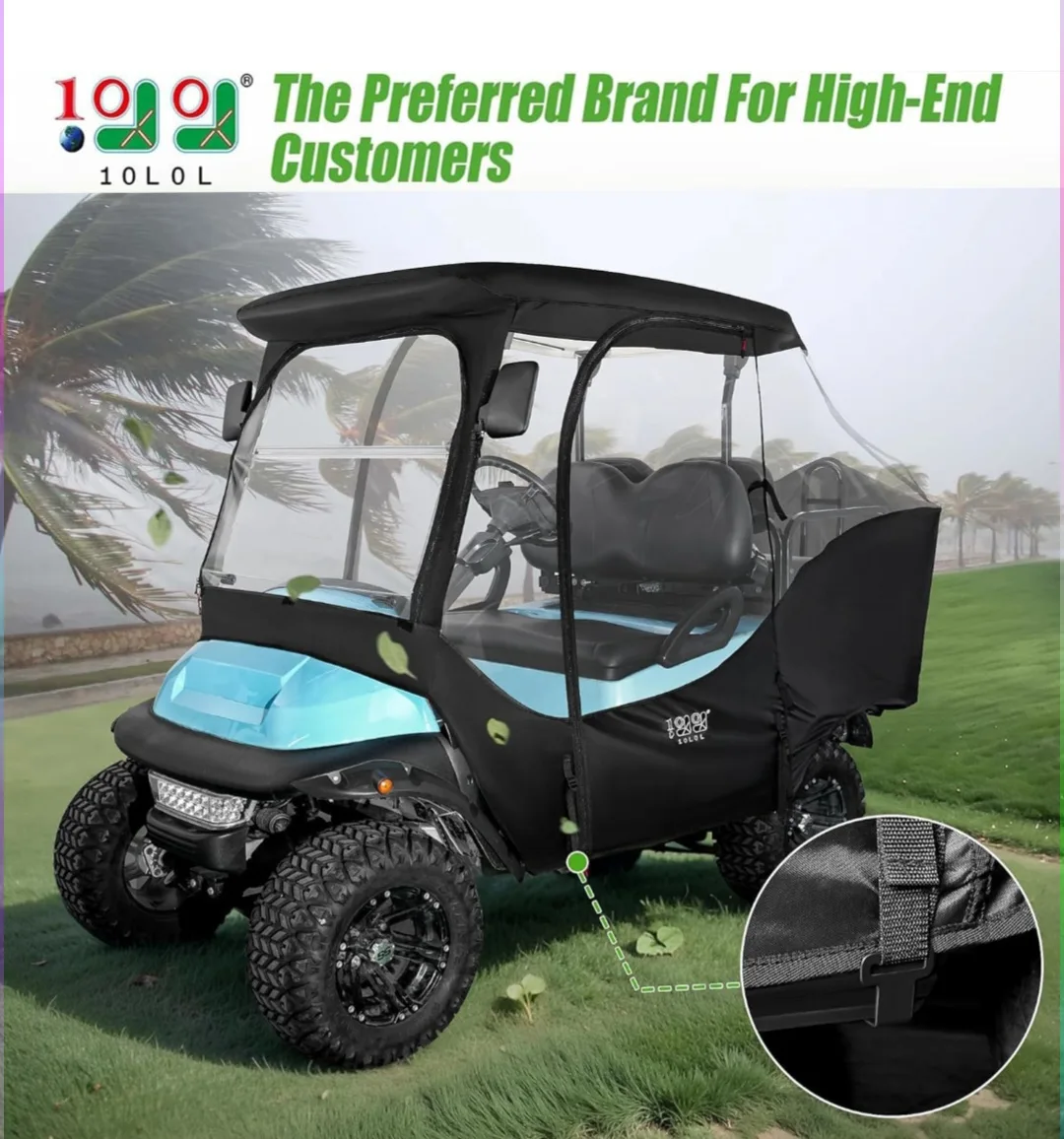 10L0L 4-Passenger Golf Cart Enclosure for Club Car Precedent image indicator(3)