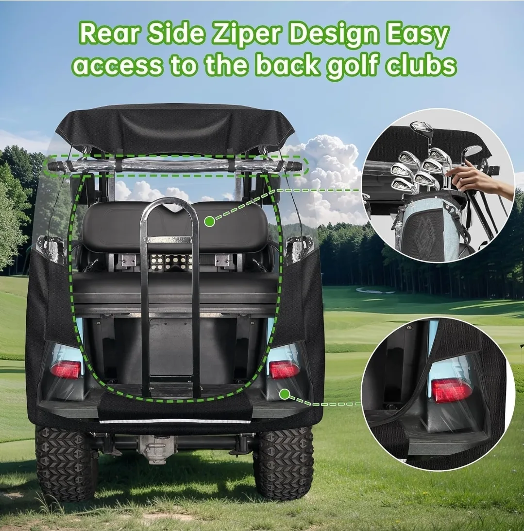 10L0L 4-Passenger Golf Cart Enclosure for Club Car Precedent image indicator(4)