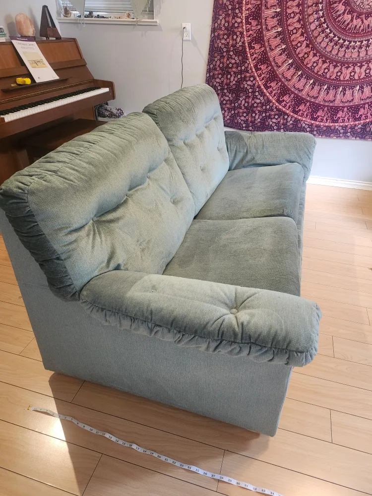 MOVING Green Sofa Bed - no mattress image indicator(3)