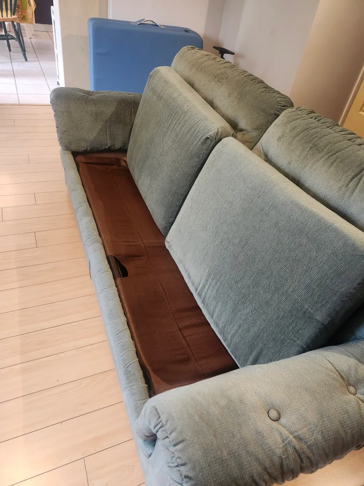 MOVING Green Sofa Bed - no mattress image indicator(4)