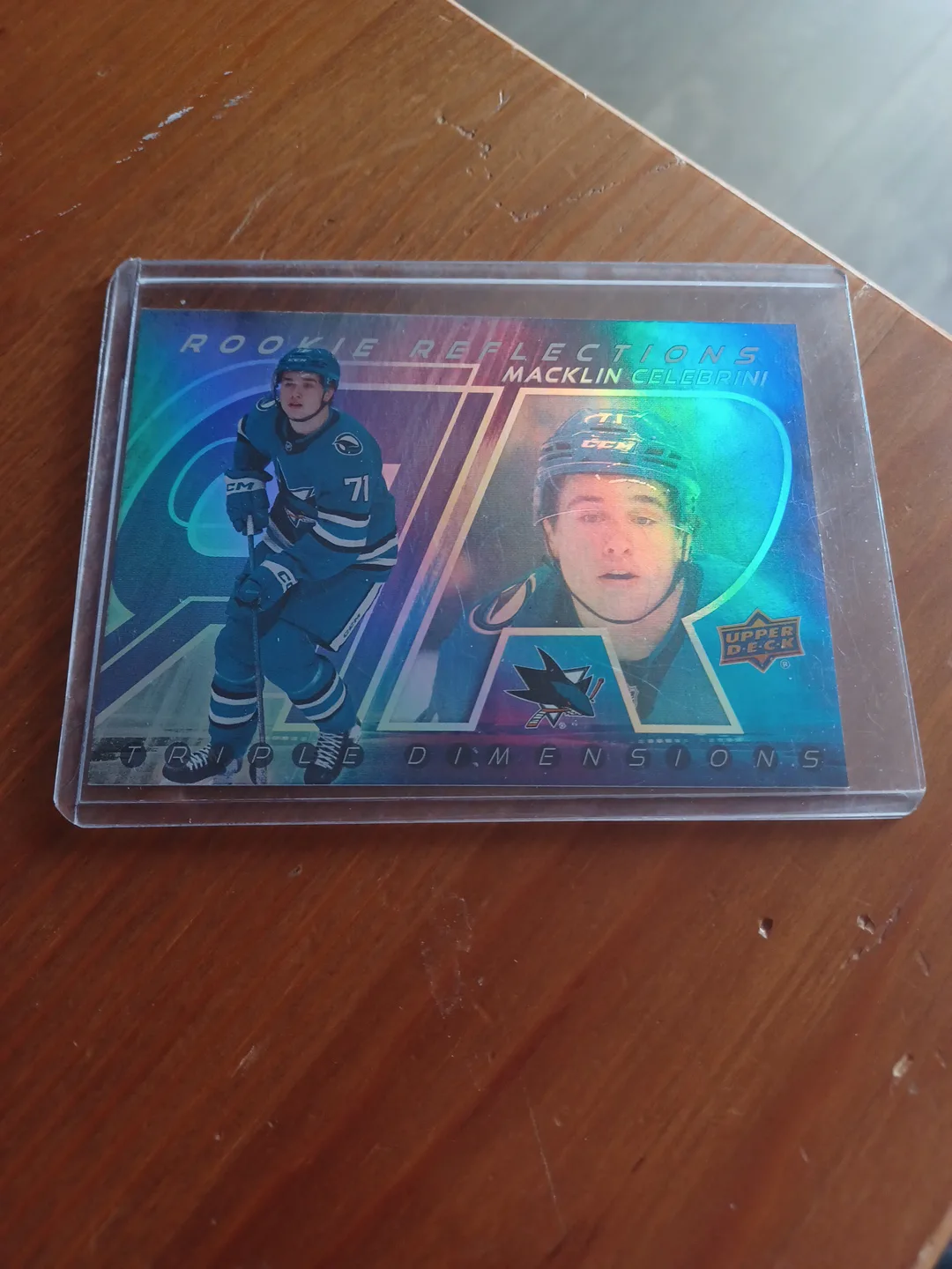 Macklin Celebrini Rookie Reflections Hockey Card thumbnail