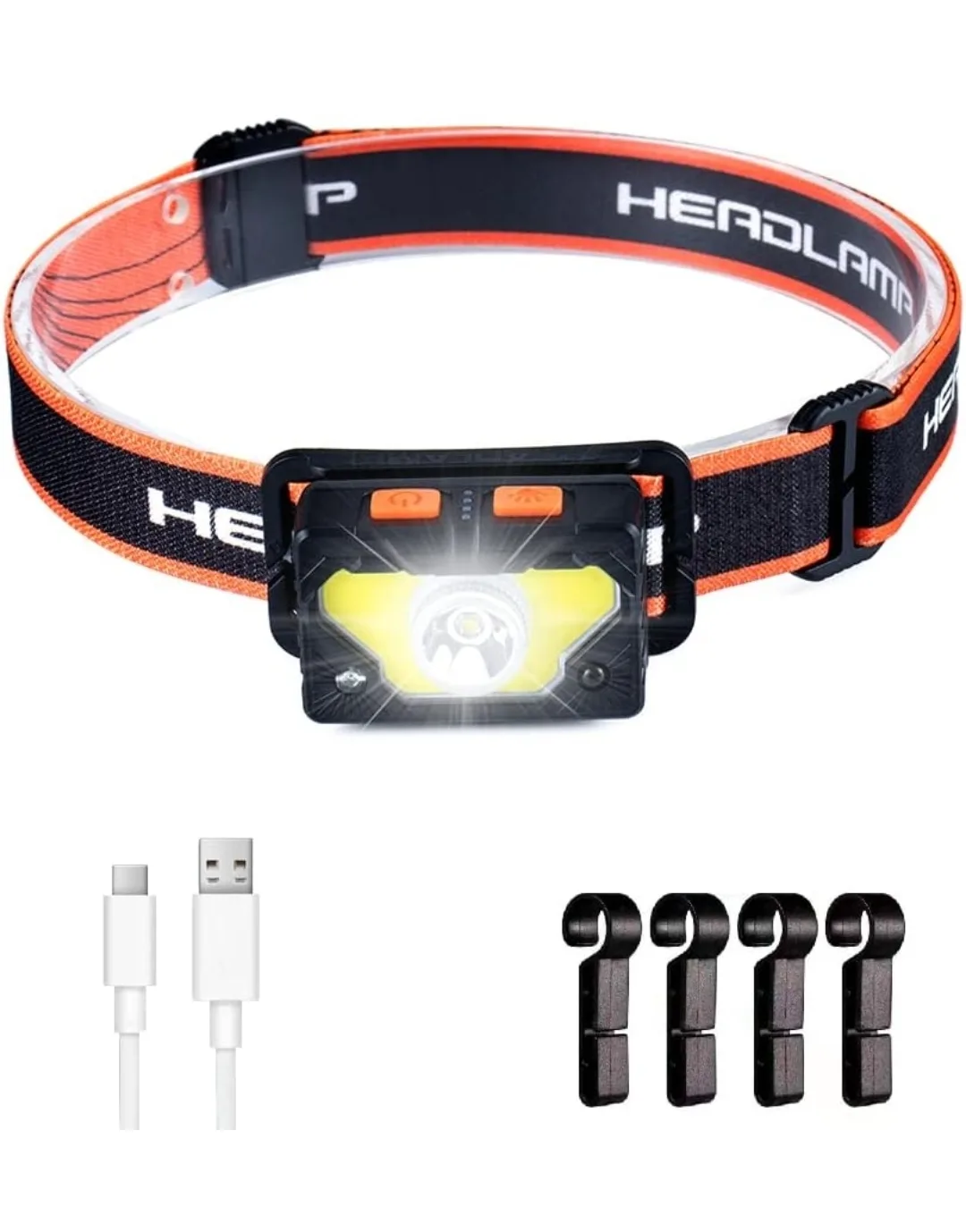 Rechargeable LED Headlamp – 1000 Lumen, Motion Sensor, Red Light thumbnail