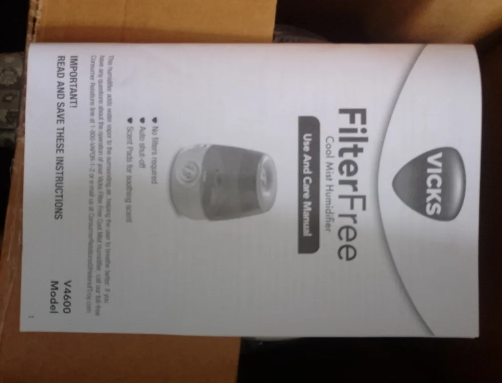 NEW Vicks humidifier 4.5 Litres thumbnail