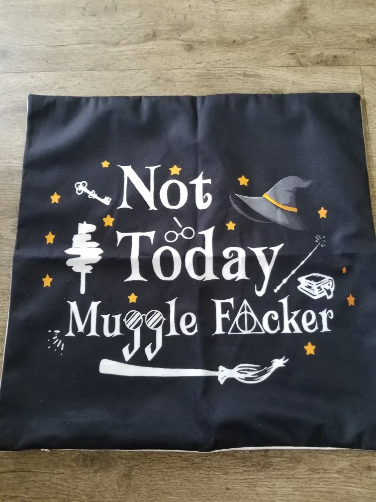 Harry Potter 'Not Today Muggle F*cker' Pillow Cover thumbnail