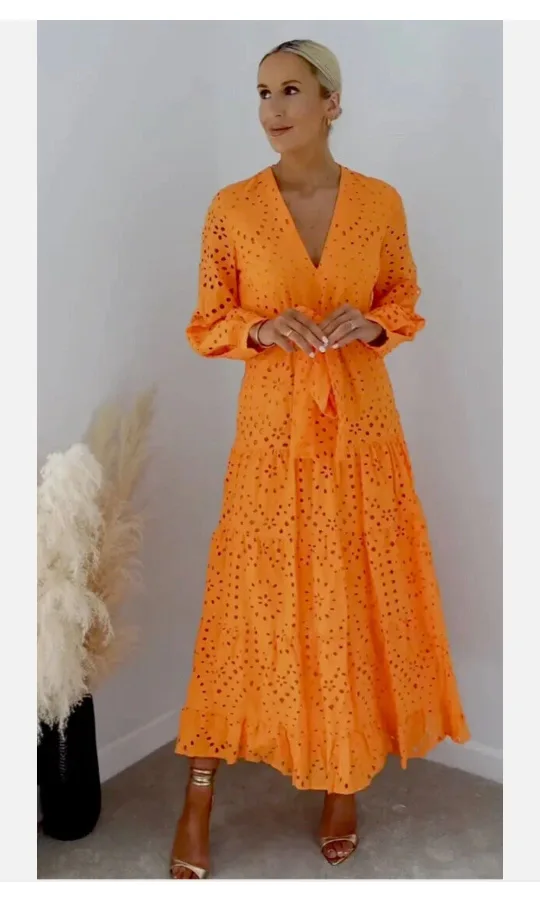Zara orange dress thumbnail