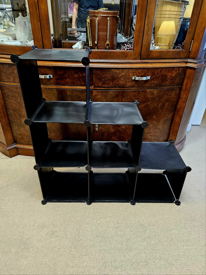 Black 6 Cube Modular Wire Storage Organizer Book Shelf (2 sets) - photo 4