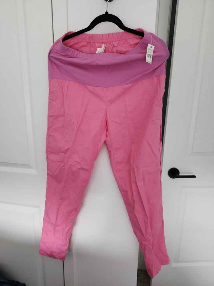 Vintage Pink and Green Maternity Pants - Size 8 and 10 - photo 2