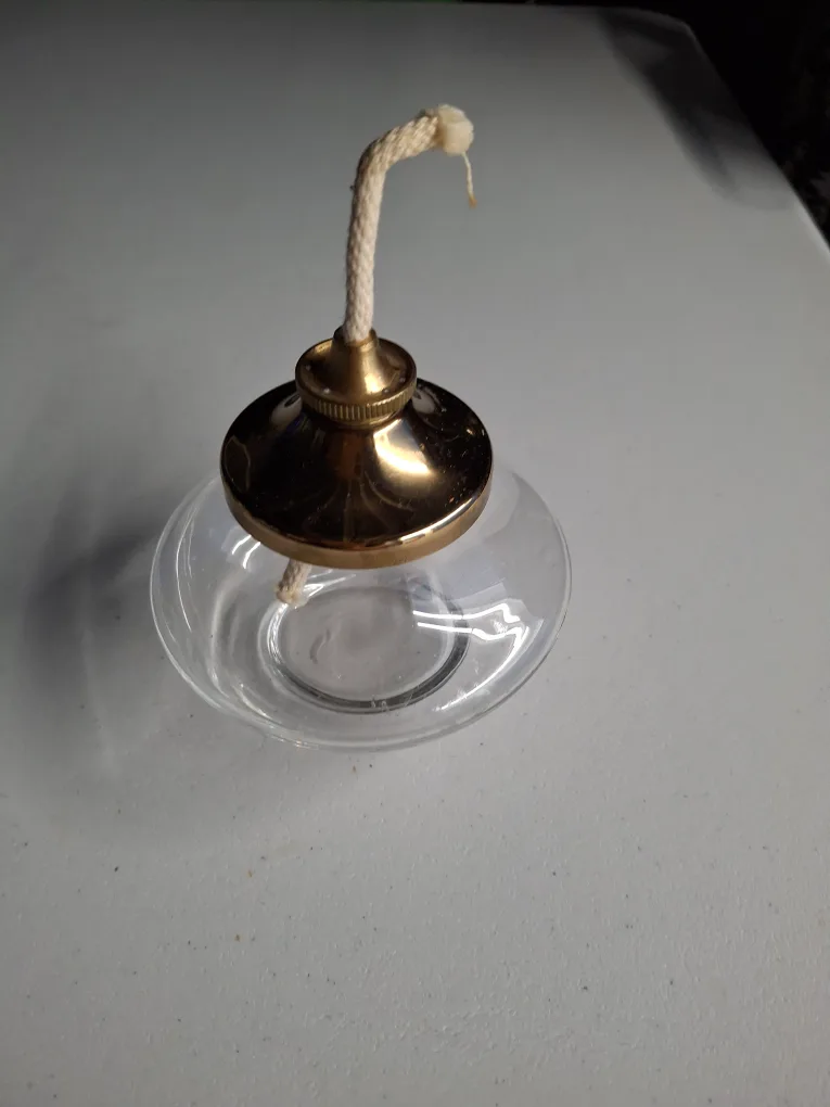 Oil Lamp - Clear Glass Base thumbnail