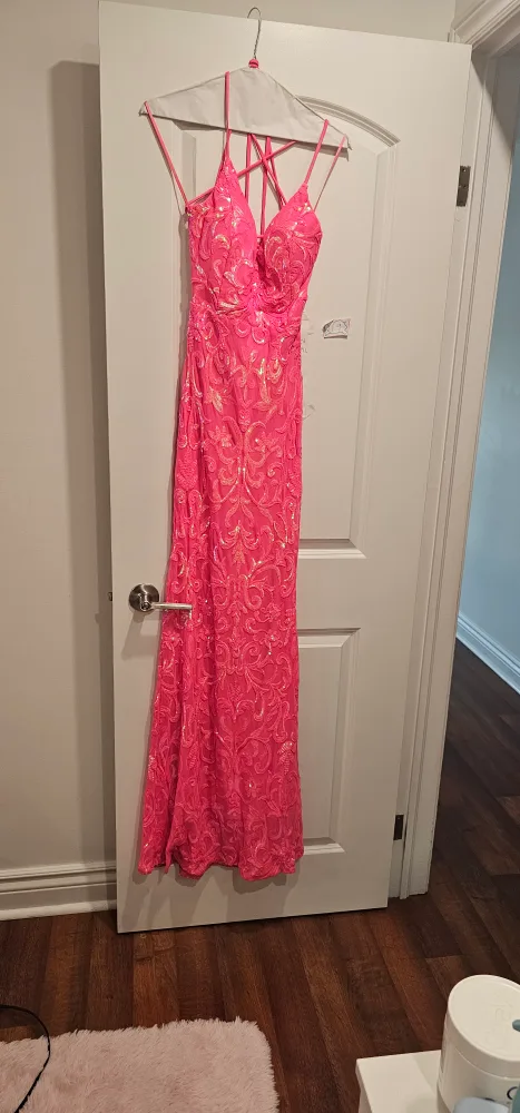 Hot Pink Embellished Formal Dress thumbnail