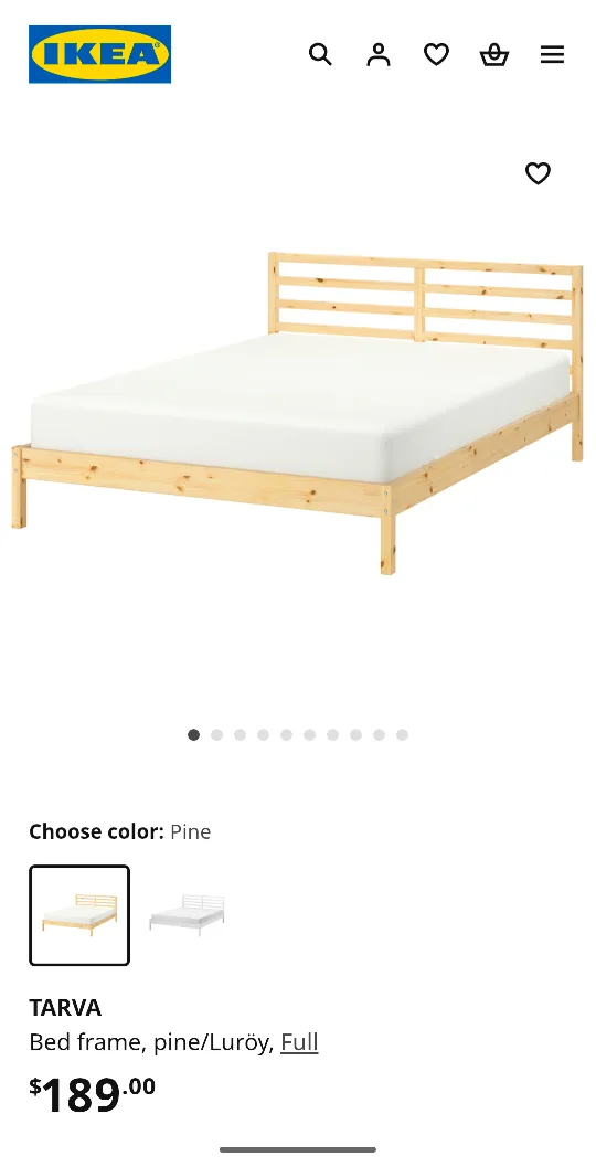 IKEA Tarva Full Bed Frame - Pine thumbnail