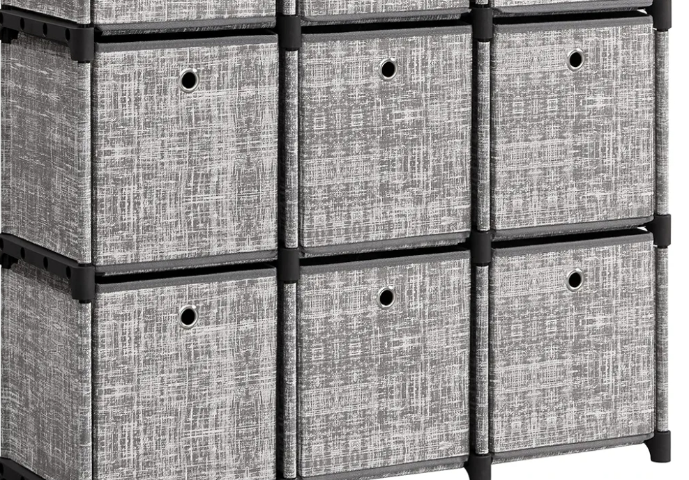 9-Cube Storage Organizer with Fabric Drawers