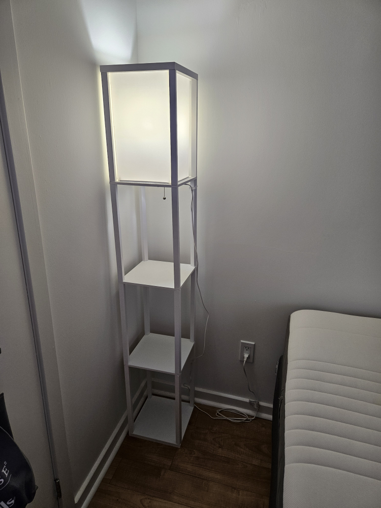 White Shelf Floor Lamp