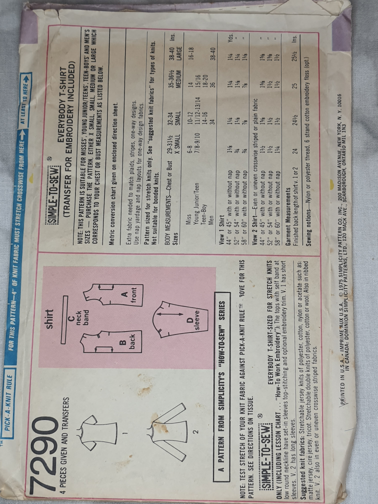 Simplicity 7290 Sewing Pattern - Medium - photo 2
