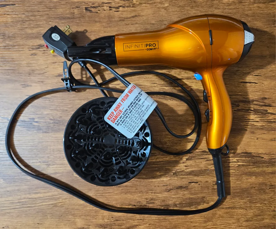 Infiniti Pro Conair Hair Dryer Metallic Orange Intertek thumbnail