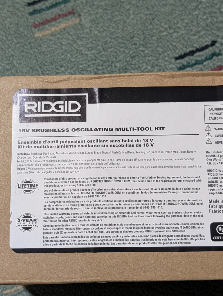 New RIDGID 18V Brushless Oscillating Multi-Tool Kit image indicator(2)