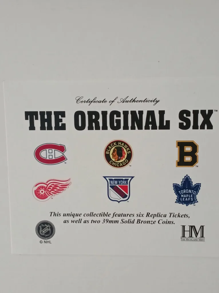 The Original Six Replica Ticket Collection image indicator(6)