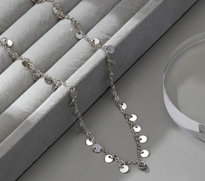 Silver Disc Necklace - photo 2
