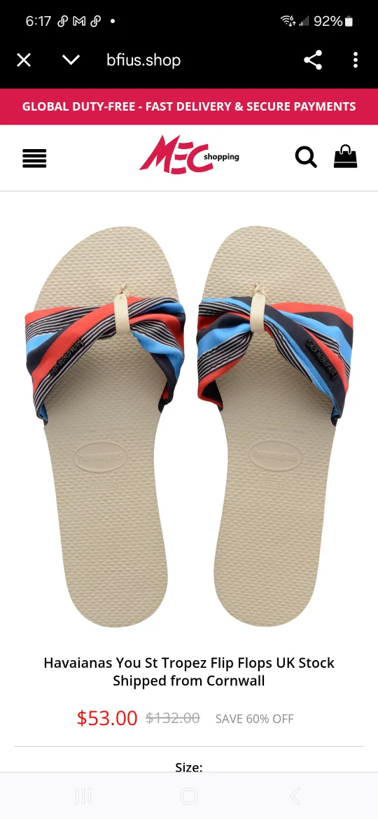 Havaianas You St Tropez Flip Flops thumbnail