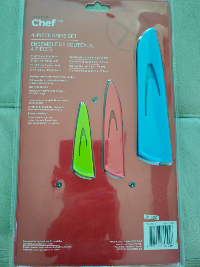 Master Chef 4-Piece Knife Set - New - photo 2