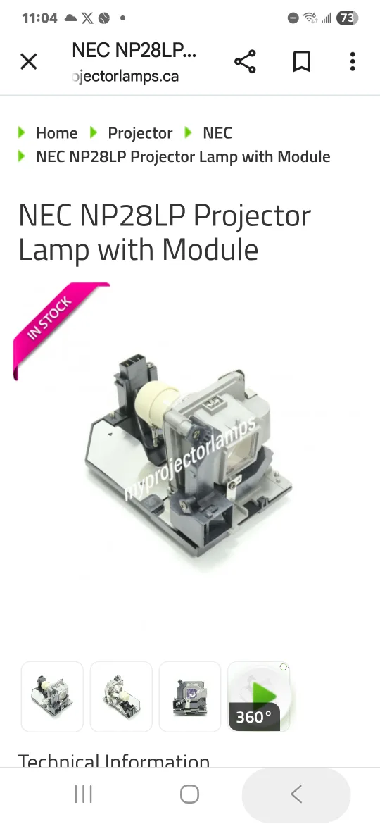 Araca Projector Lamp for NEC NP28LP thumbnail
