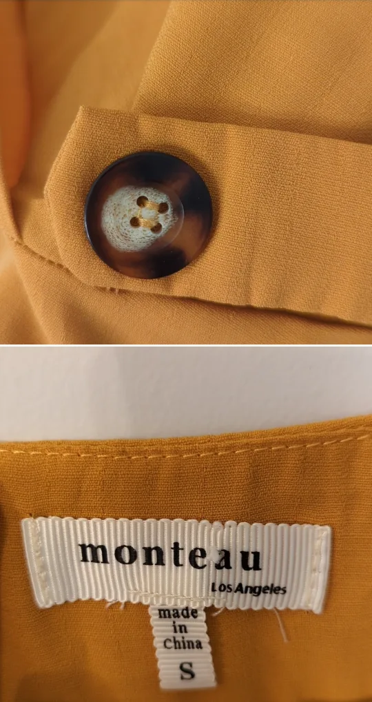 Monteau Mustard Yellow Wrap Top - Size S image indicator(2)