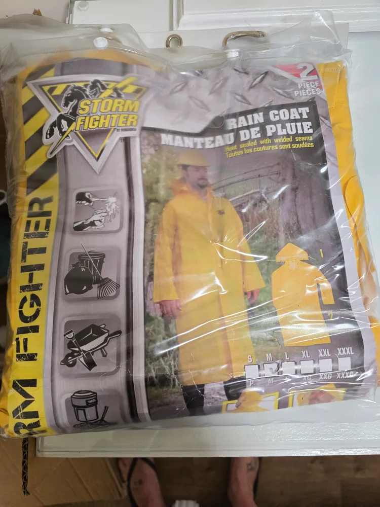 Storm Fighter Yellow Rain Coat - Size M (New) thumbnail