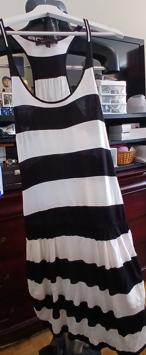 BCBGMaxAzria Black & White Striped Dress