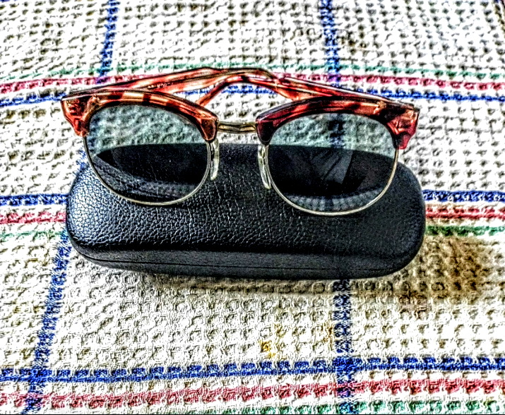 Vintage Tortoise Shell Style Sunglasses with Case