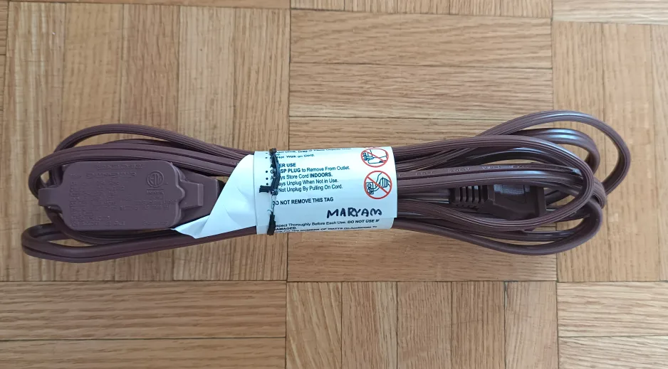 Dollarama - Brown Extension Cord thumbnail
