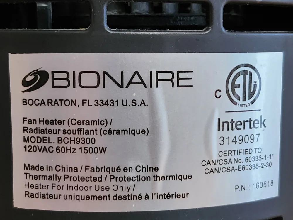 Bionaire Fan Heater with Remote image indicator(5)