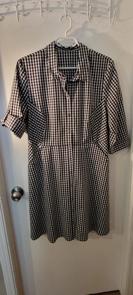 Gingham Dress - Black & White thumbnail