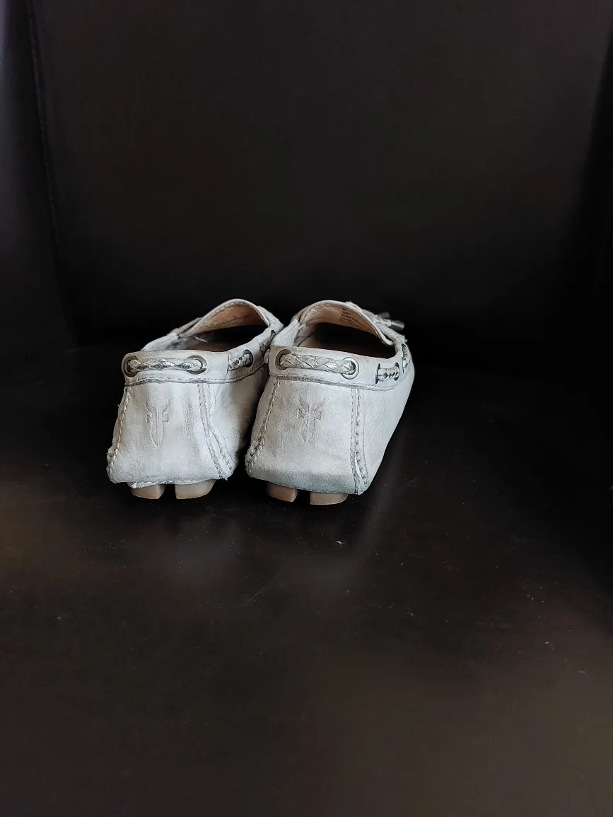 Frye Reagan Size 7 M Leather Braided Lace Moccasin Flats image indicator(3)