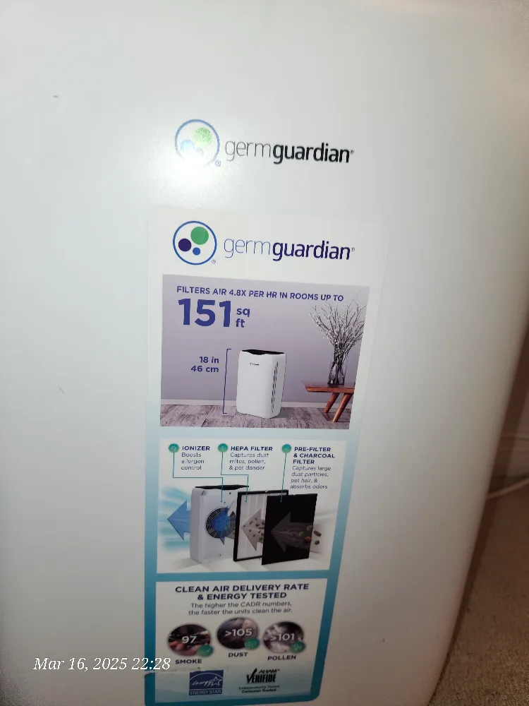 GermGuardian Air Purifier - Filters 151 sq ft image indicator(2)