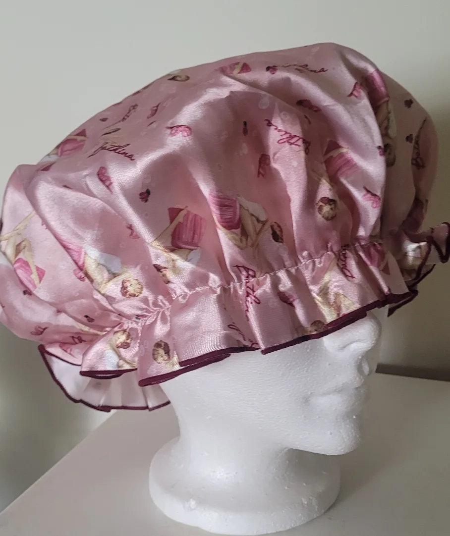 🇨🇦Bathina Shower Cap - Pink Freecycle 🥕 thumbnail