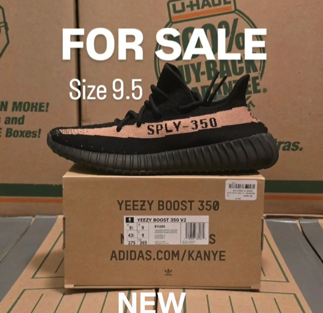 Adidas Yeezy 350 Core Black Copper size 9.5 thumbnail