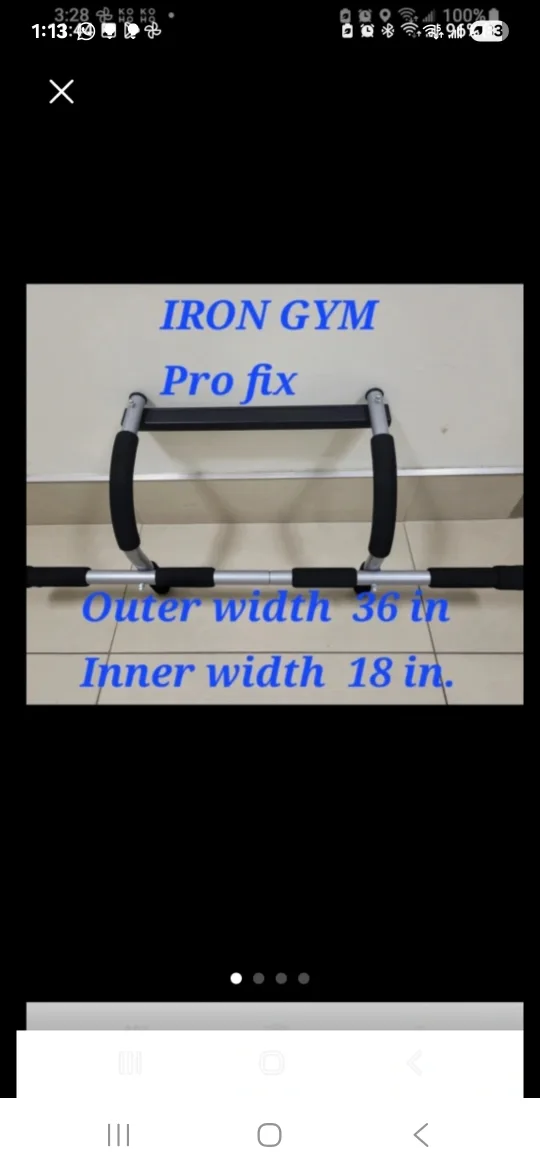 Iron Gym Pro Fix Total Upper Body Workout Door Bar thumbnail