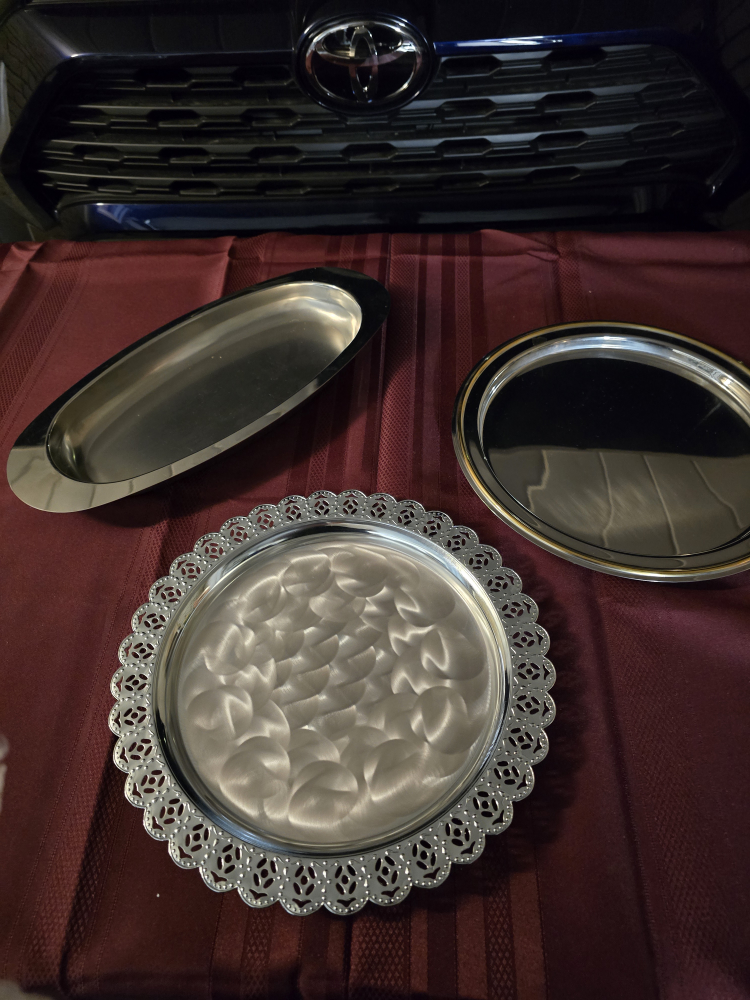 Silver Serving Trays (Set of 3)