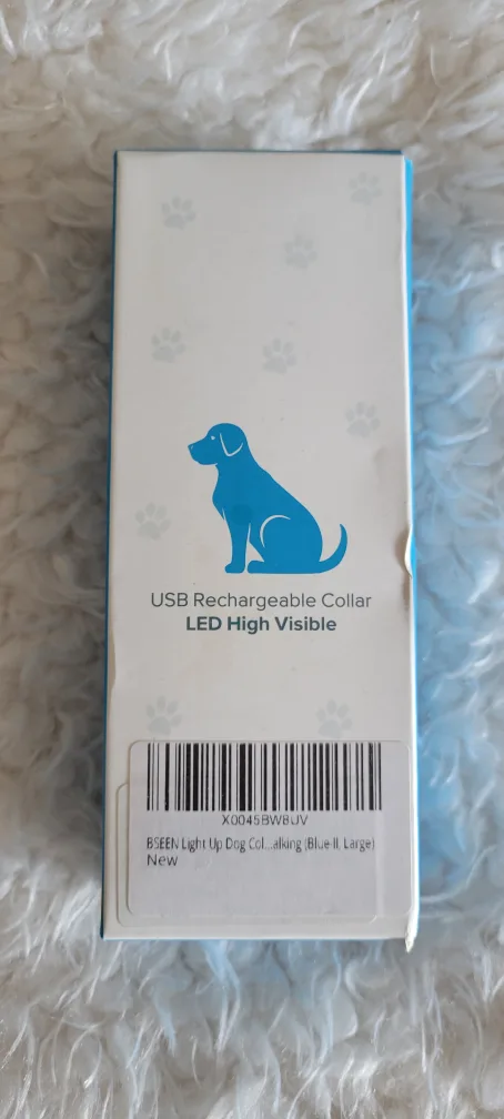New BSEEN Blue Light Up Dog Collar - Large thumbnail