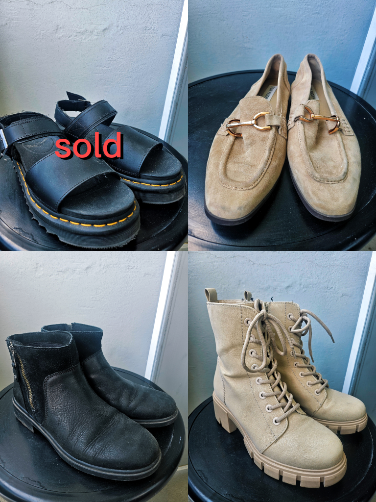Assorted Women's Shoes: Dr. Martens, Steve Madden, Uggs