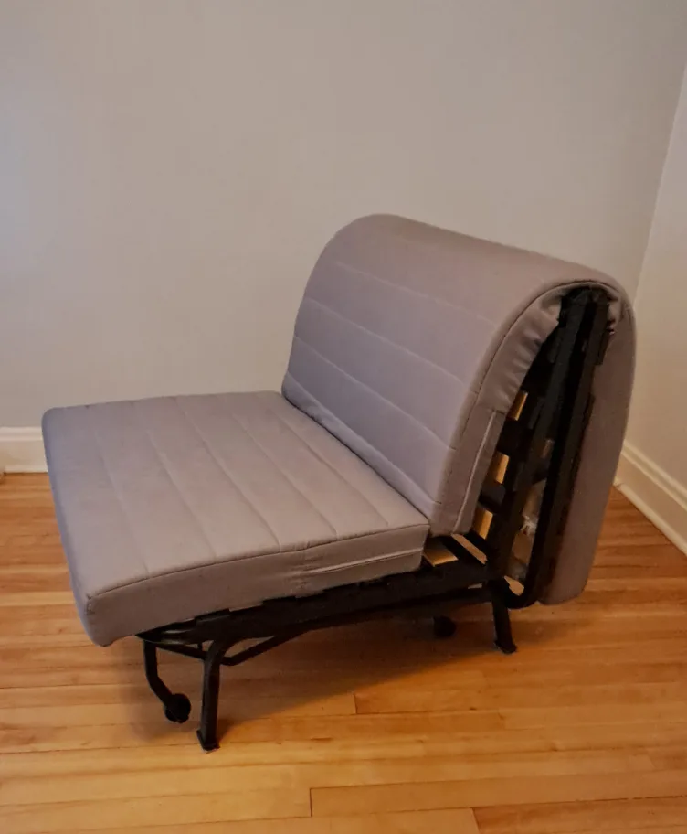 IKEA PS 2012 Grey Single Sleeper Chair image indicator(4)