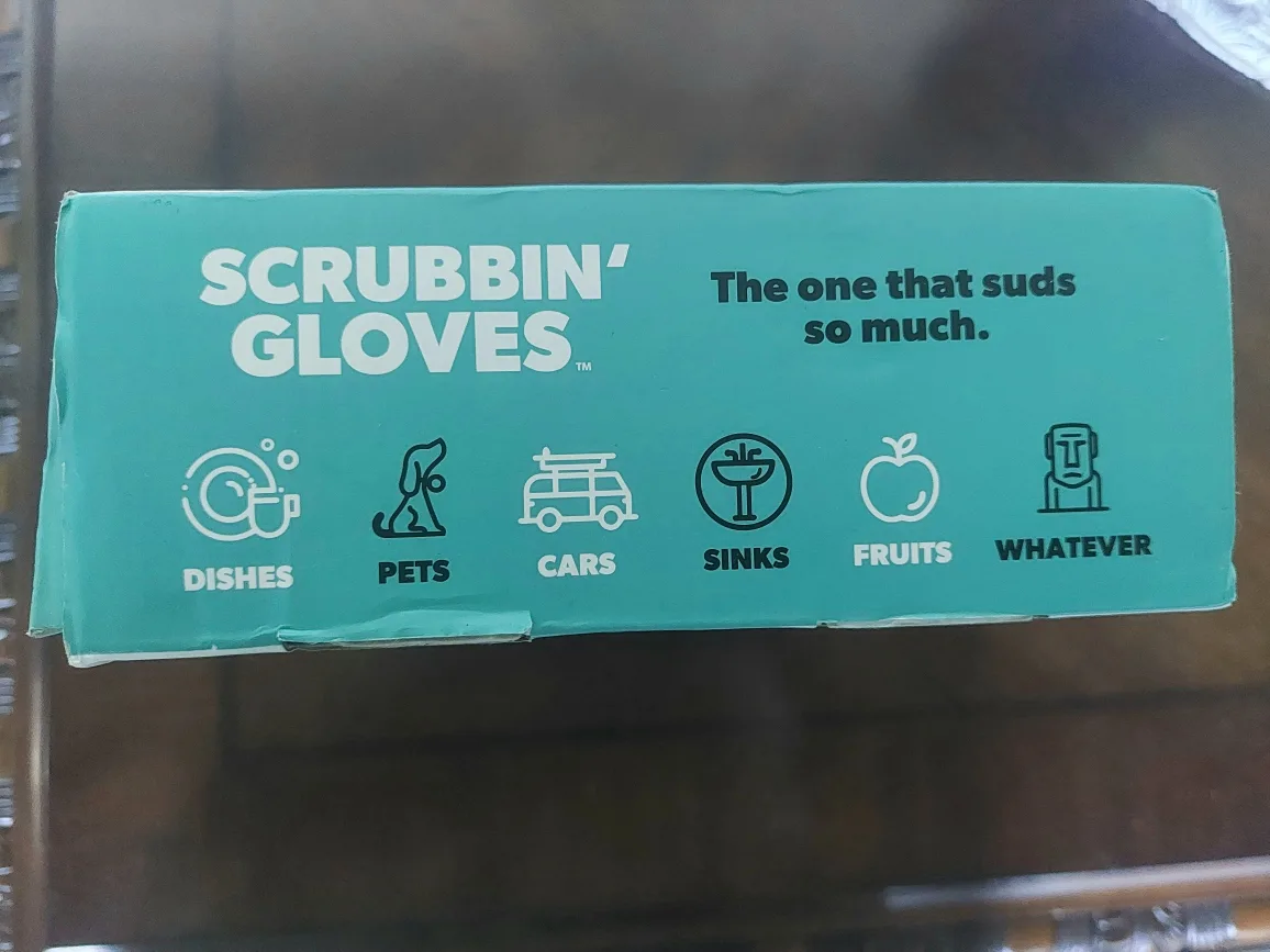 Brand New scrubbing gloves 2 pack image indicator(3)