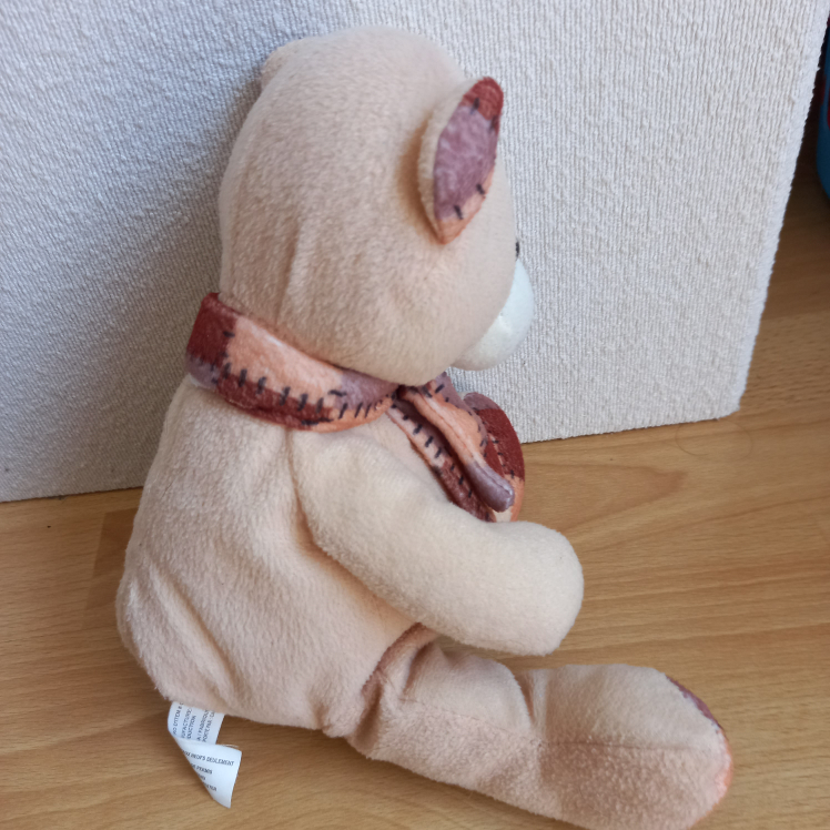 Cute Beige Teddy Bear with Scarf - photo 4