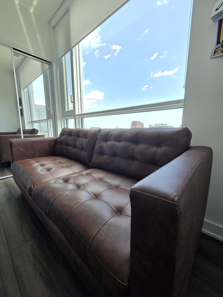 Brown Leather Sofa