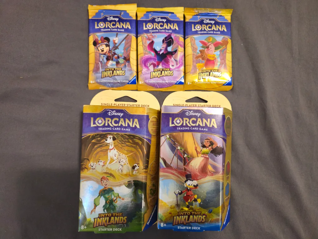 DISNEY LORCANA INTO THE INKLANDS STARTER DECKS AND BOOSTER PACKS thumbnail