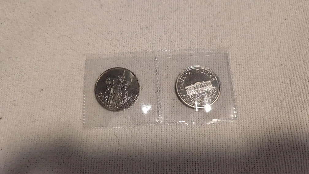Two Canadian Dollar Coins (price for 2) thumbnail