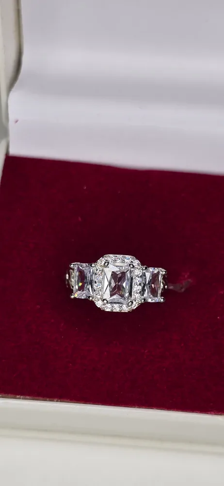 Silver Ring with Cubic Zirconia, Size - 5 thumbnail