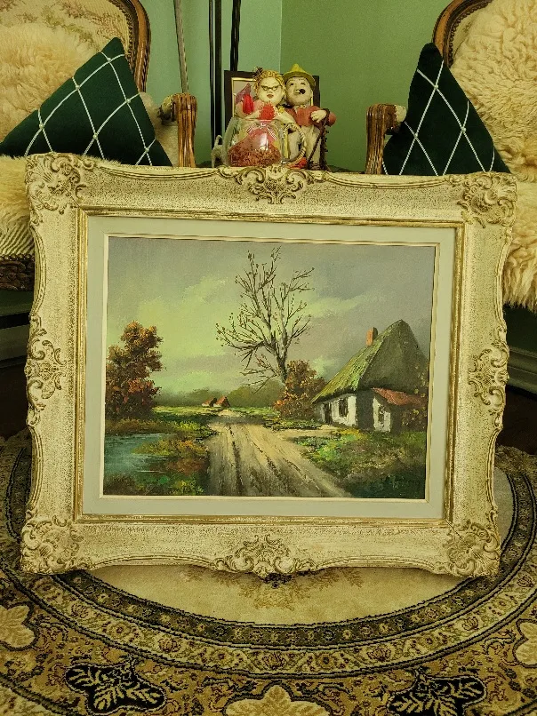 Vintage Framed Oil Painting - Signed thumbnail