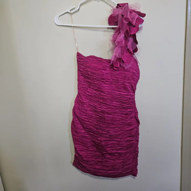 Romeo & Juliet Couture Fuchsia Dress - Size Small