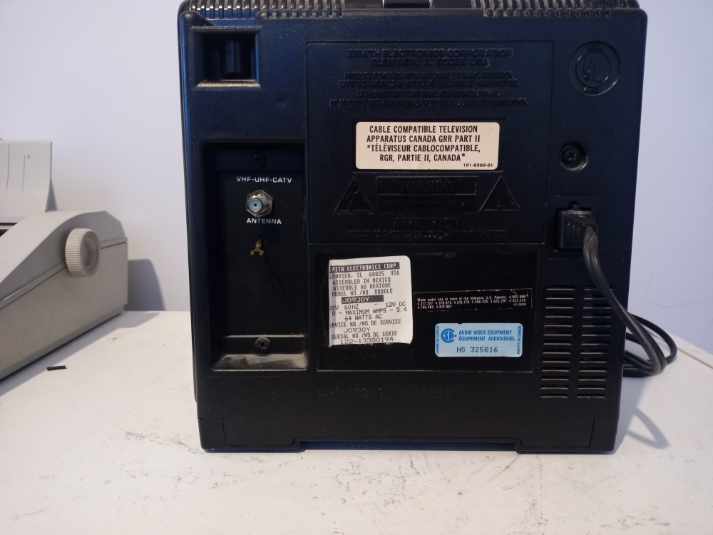 Zenith J0930Y CRT TV - photo 5